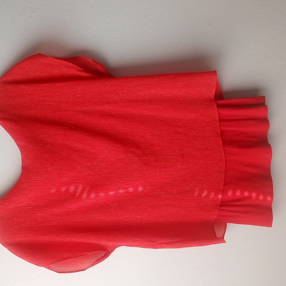 Express short sleeve Top w/overlay - Picture 4 of 8